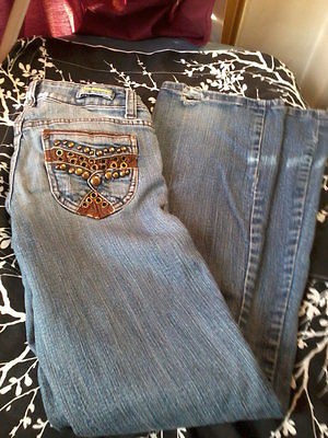 SIZE 7 Z CO. PREMIUM JEANS ZIPPER FLY BEDAZZLED BACK POCKETS