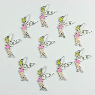   10pcs Tinker Bell Fairy Metal Charms Pendants DIY Jewelry Making