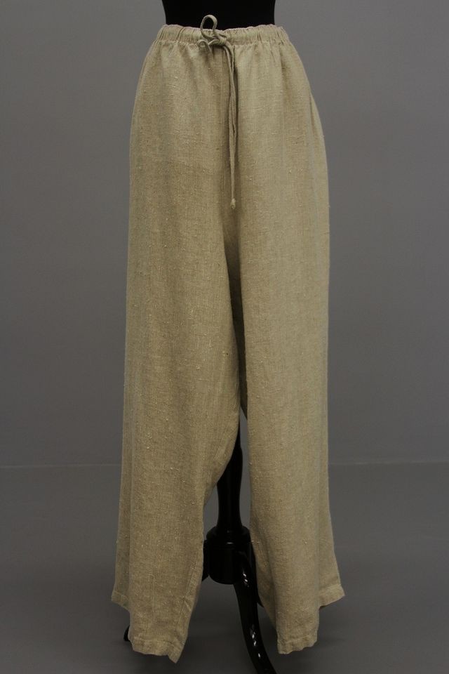 SILHOUETTES WOMAN PLUS SIZE LINEN DRAWSTRING FLOOD PANTS CHOOSE SIZES 