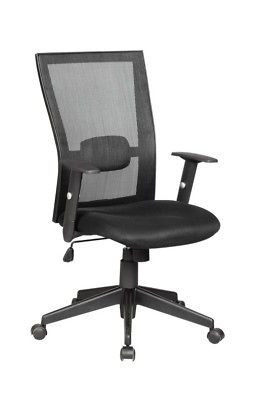   Black Modern Fabric Mesh Back Office Task Chair Computer Desk Seat 11