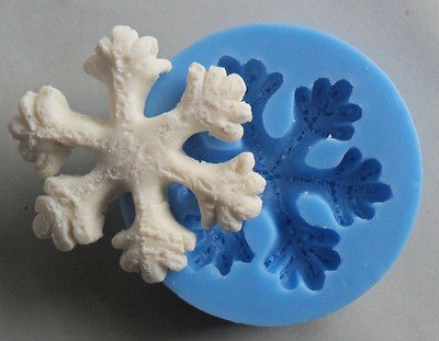 1p lovely Snowflake candy Chocolate Cake tool Silicone Mold Baking Pan 