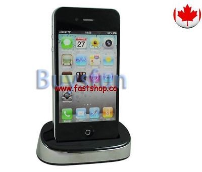   Chrome Desktop Dock Charger Cradle Docking Station for iPhone 4 4G 4S