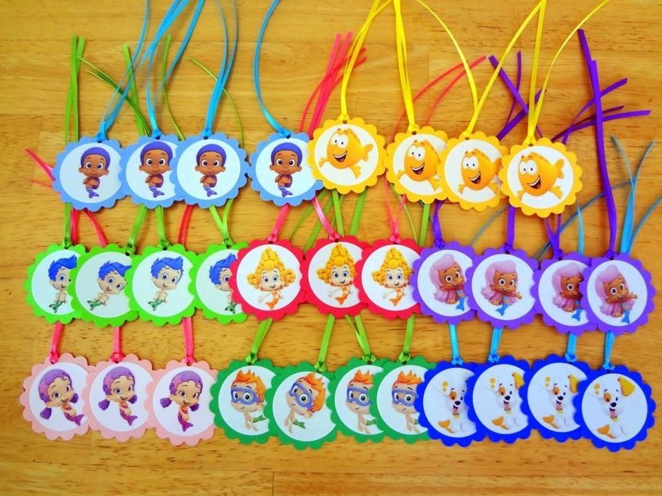 30 BUBBLE GUPPIES inspired GIFT TAGS birthday party favors