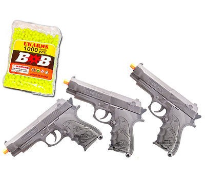 NEW AIRSOFT GUN FULL SIZE SPRING M9 BERETTA PISTOL 6mm BB PELLET AIR 