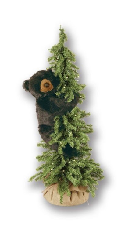 40 Ditz Pre Lit Christmas Tree with Black Bear