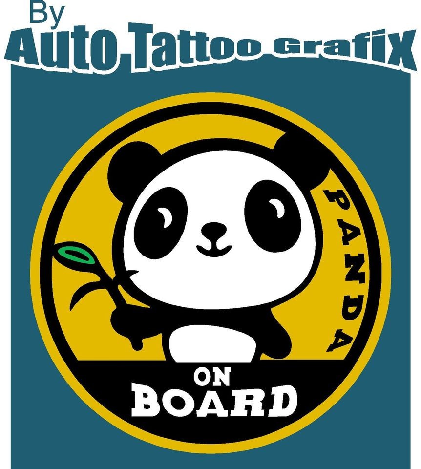 PANDA ON BOARD JDM OPTION Decal Sticker RARE Drift Magazine Engine Set 