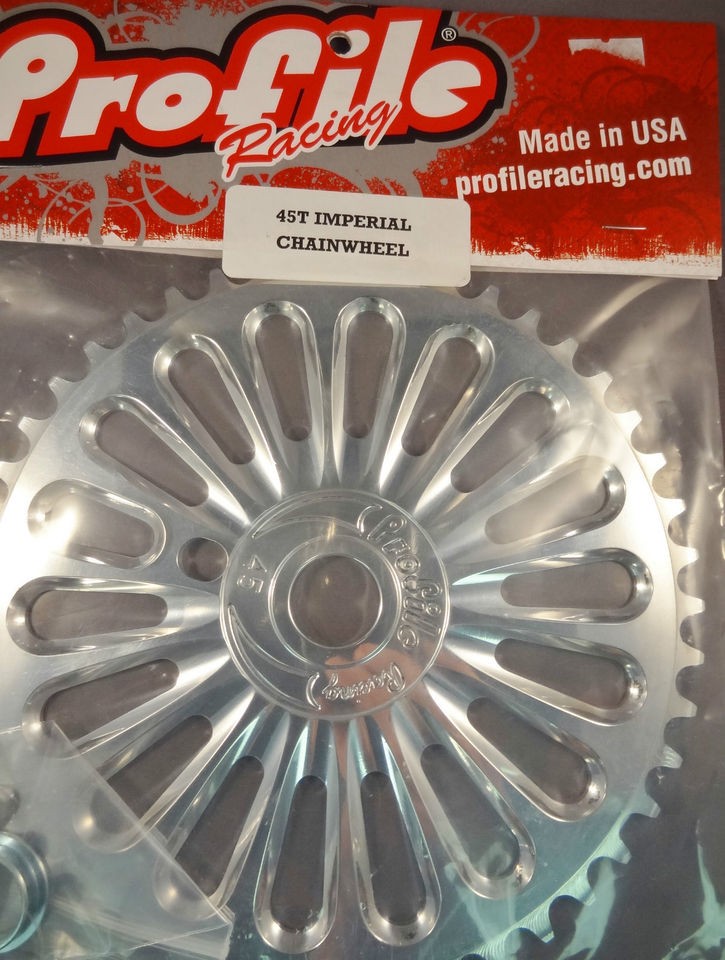 Profile Imperial Sprocket Bmx Racing Bikes 45 T Silver Aluminum 3 