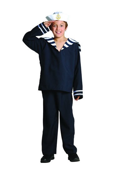 BLUE SAILOR CHILD BOY COSTUME SKIPPER NAVY CAPTAIN KIDS UNIFORM 90160