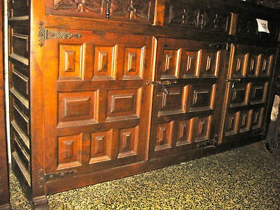 SPANISH CREDENZA SIDEBOARD BUFFET WOOD CARVED Baron Sepy Dobronyi 