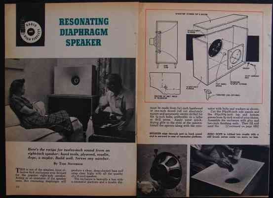 Resonating Diaphragm SPEAKER Cabinet HowTo PLANS 8