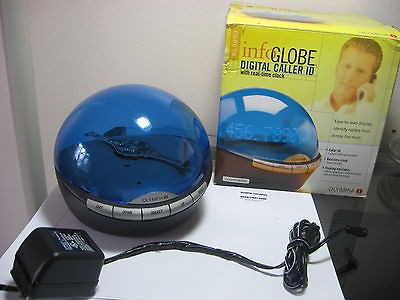 Olympia Infoglobe Digital Caller ID 3000. Blue Used Clean in Box