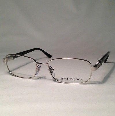 New Authentic Bvlgari Eyeglasses Model 2103 B Silver & Black Made In 