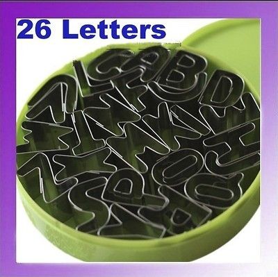 fondant alphabet cutters in Cake Decorating Supplies