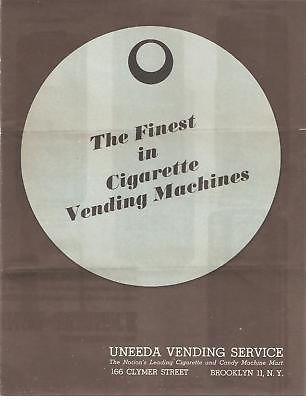 M0551 Coin OP Flyer Uneeda Vending Cigarette Venders