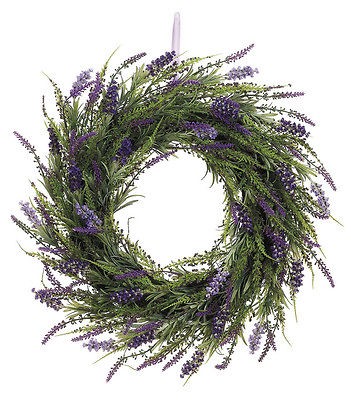 20 LAVENDER TWIG WREATH, TWO TONE LAVENDER, NEW IN BOX SALE