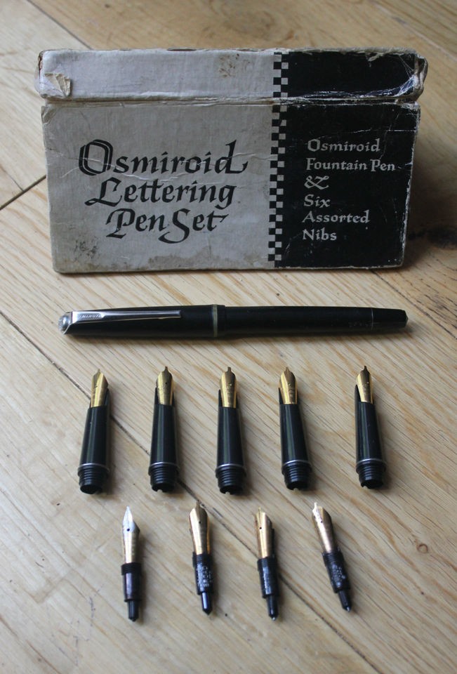 WONDERFUL OSMIROID PEN AND NIB COLLECTION c.1960s