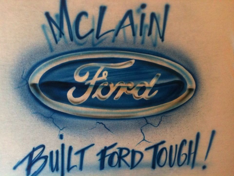 AIRBRUSHED FORD RACING ROUSH SHELBY SALEEN COBRA T SHIRT AIRBRUSH