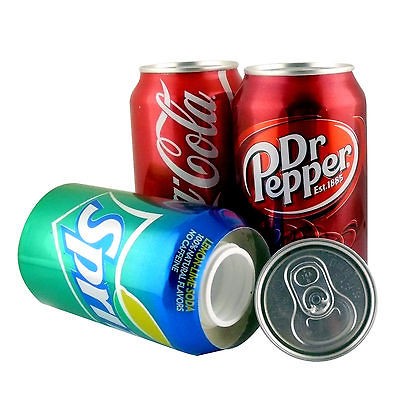 Set of 3 Soda Stash Can Safety Diversion Secret Safe Can