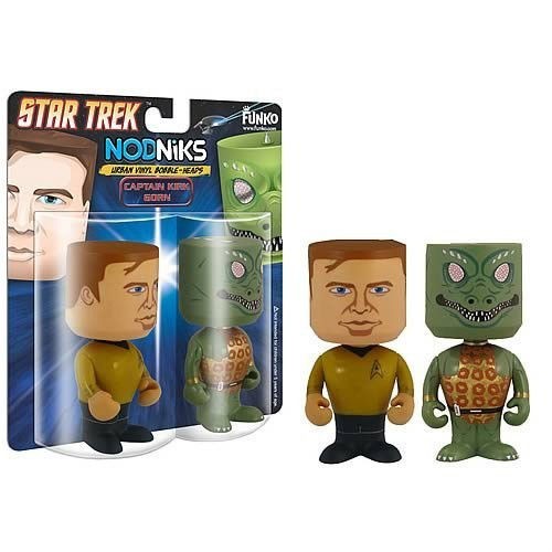 FUNKO NODNIKS STAR TREK CAPTAIN KIRK/GORN BOBBLE SET