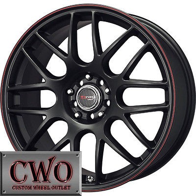 17 Black Drag DR 34 Wheels Rims 4x100/4x114.3 4 Lug Civic Integra 