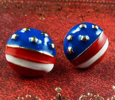 FREE SHIP Fashion Unique Simple Enamel Flag Stud Earring f97