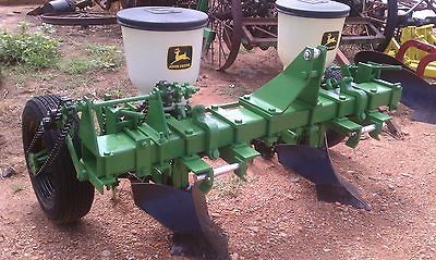 John Deere model 60 2 row lister planter corn soybeans no till 3 point