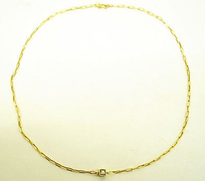 Cartier 18k Gold Necklace Chain with 4 Diamonds by Dinh Van designer