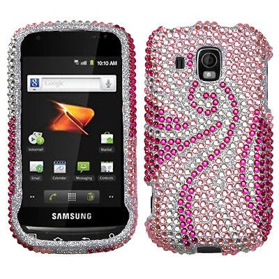 Phoenix Tail Bling Rhinestones Hard Case Cover For Samsung Transform 