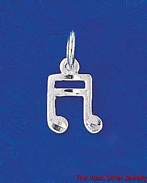   Beamed Note Pendant Musical Notation Beam Charm Music Symbol 925