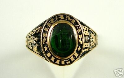 10K YELLOW GOLD MIRAMAR HIGH SCHOOL CLASS RING   1985