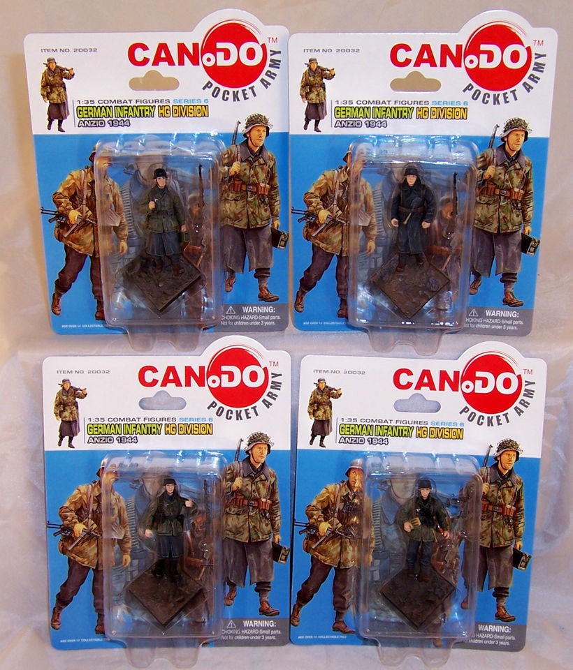 CAN.DO Pocket Army GERMAN INFANTRY HG DIVISION Set of 4 Combat Figures 