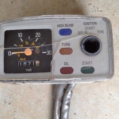 1980 Yamaha QT50 Yamahopper SPEEDOMETER CONSOLE & IGNITION SWITCH 