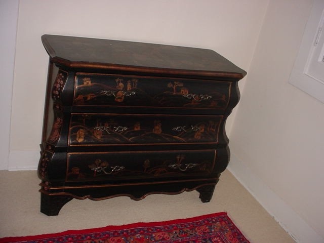 Pair  Peking Chinoiserie Style Dresser Drawers Chests