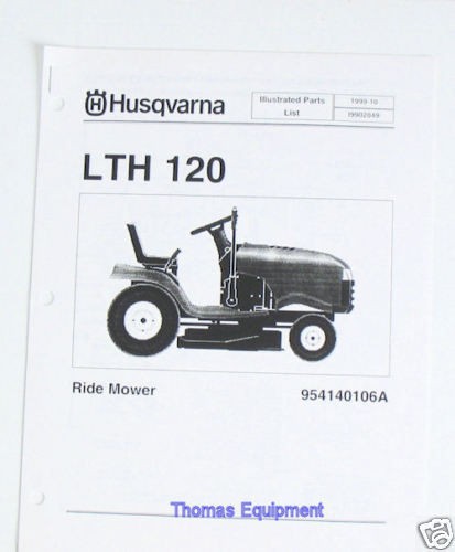 Husqvarna Riding Mower LTH 120 Parts List Manual