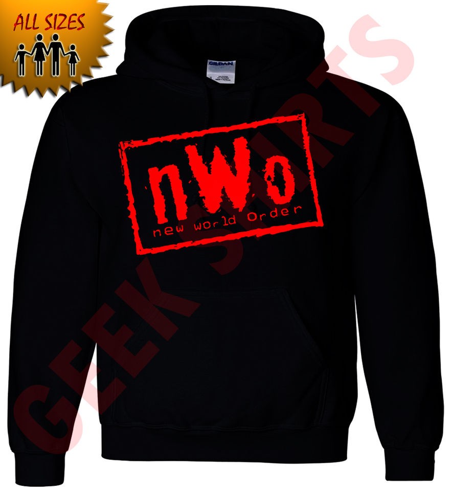 New World Order Logo Hoodie nWo sweat shirt YOUTH ADULT hoody YL 5X 