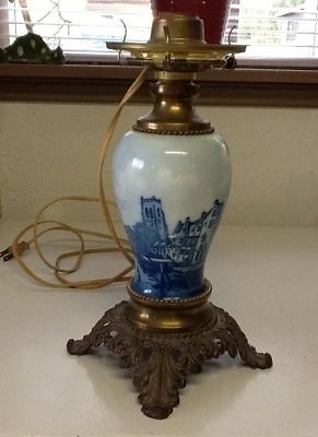 antique electric hurricane lamp