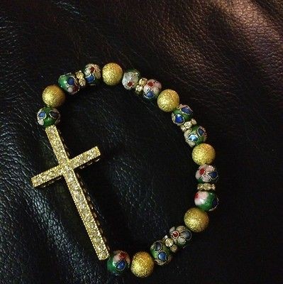 sideways cross bracelet in Clothing, 