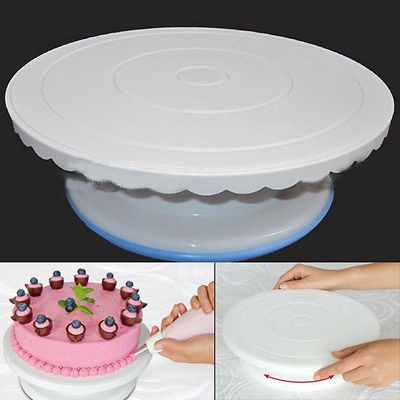 11 ROTATING CAKE TURNTABLE ICING SUGARCRAFT DECORATING REVOLVING 