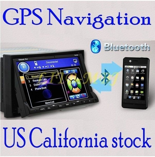 DOUBLE DIN HD CAR DVD PLAYER RADIO GPS NAVIGATION+MAP​+IPOD SD 