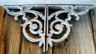   Vintage Architectural Cast Aluminum Corbel Shelf Brackets Salvage