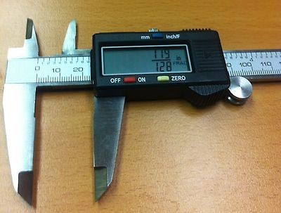   ship nn Fractional STAINLES STEEL 12 Digital Caliper mm/inch/fraction