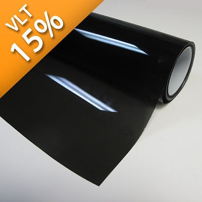 Limo Dark Charcoal Metallized Window Tint Film 24 x 10   15% VLT