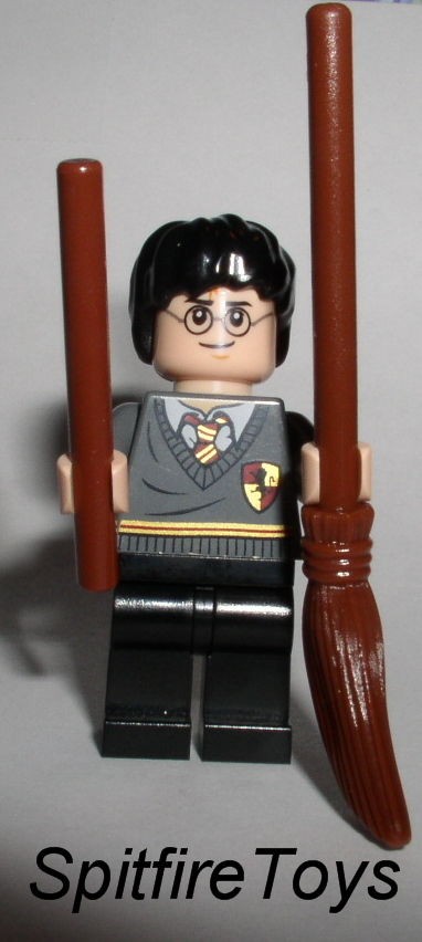   HARRY POTTER MINIFIG MINIFIGURE GRYFFINDOR UNIFORM NIMBUS 2000 BROOM