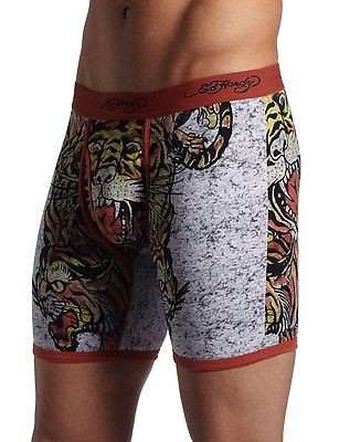 Ed Hardy Fire Mens Tiger Collage Premium Boxer Brief