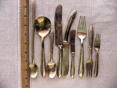 Vintage 1960s Thailand Brass Cutlery Samples