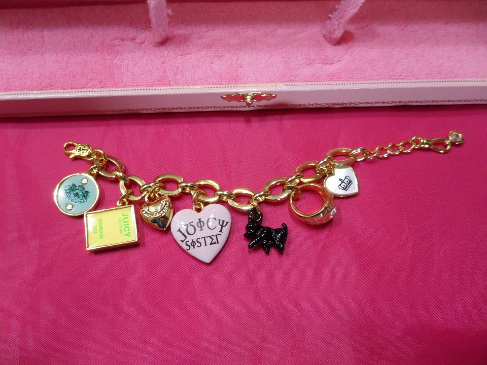 JUICY COUTURE GRADUATION CHARM BRACELET .NEW PULSERA JUICY COUTURE 