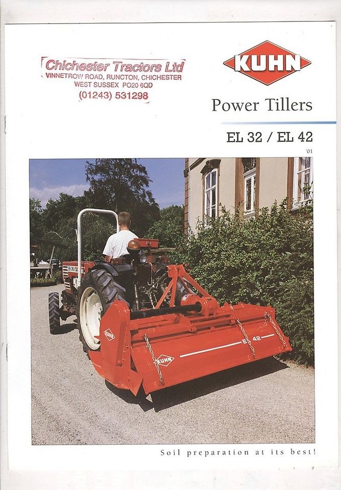 2001 KUHN EL 32 & EL 42 POWER TILLERS BROCHURE