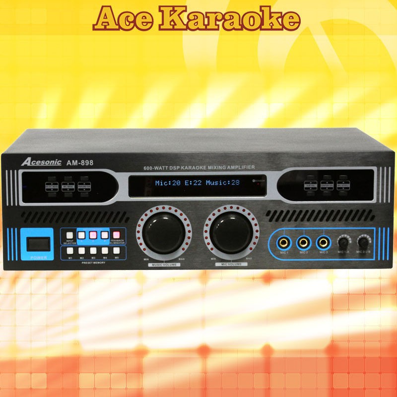 Acesonic AM 898 600W DSP Karaoke Mixing Amplifier With Vocal Feedback 