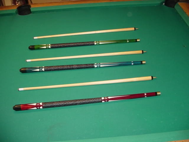 WHOLESALE LOT OF 3 CUES WITH SCORPIONS pool billiards CARLSCUES  