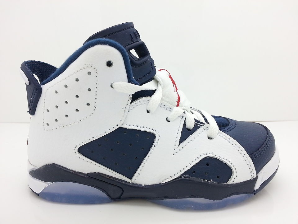   ] Pre School Little Kids Air Jordan 6 Retro Olympic Dream Team Shoes